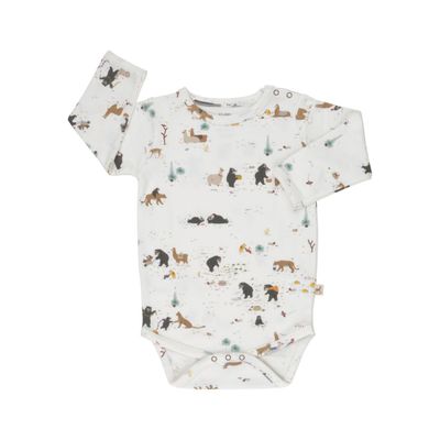 Baby Cotton Onesie - The Story/Ivory