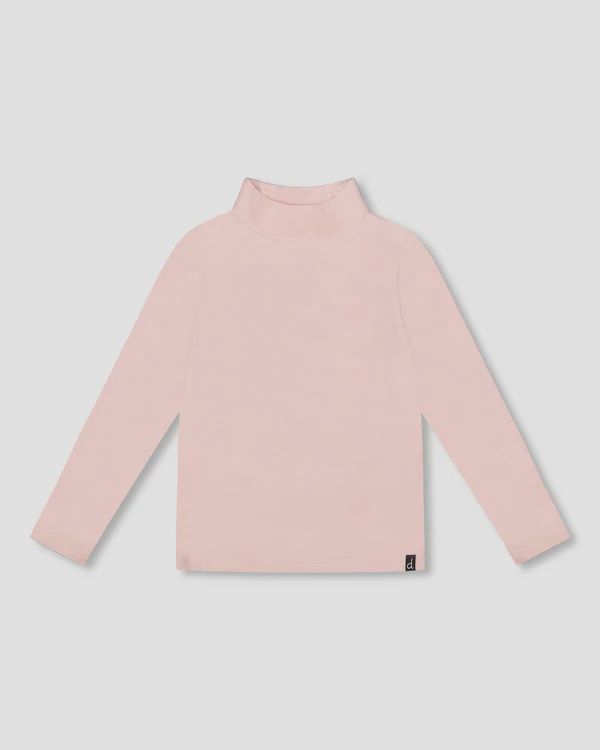 Super Soft Ribbed Mock Neck Top Pink