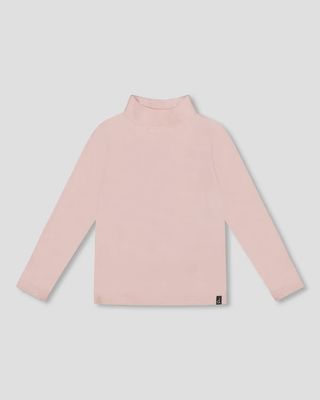 Super Soft Ribbed Mock Neck Top Pink