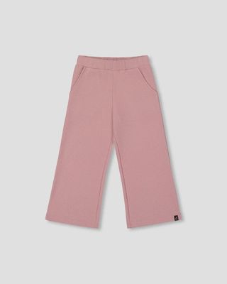 Waffle Flare Leg Pants Silver Pink
