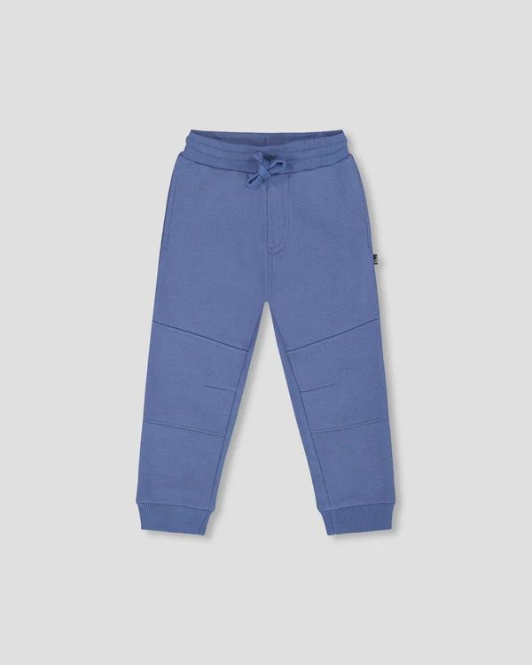 Fleece Sweatpants With Articulated Knees Blue