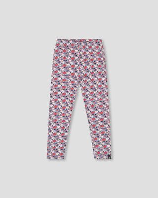 Organic Cotton Leggings Blue Apple Print