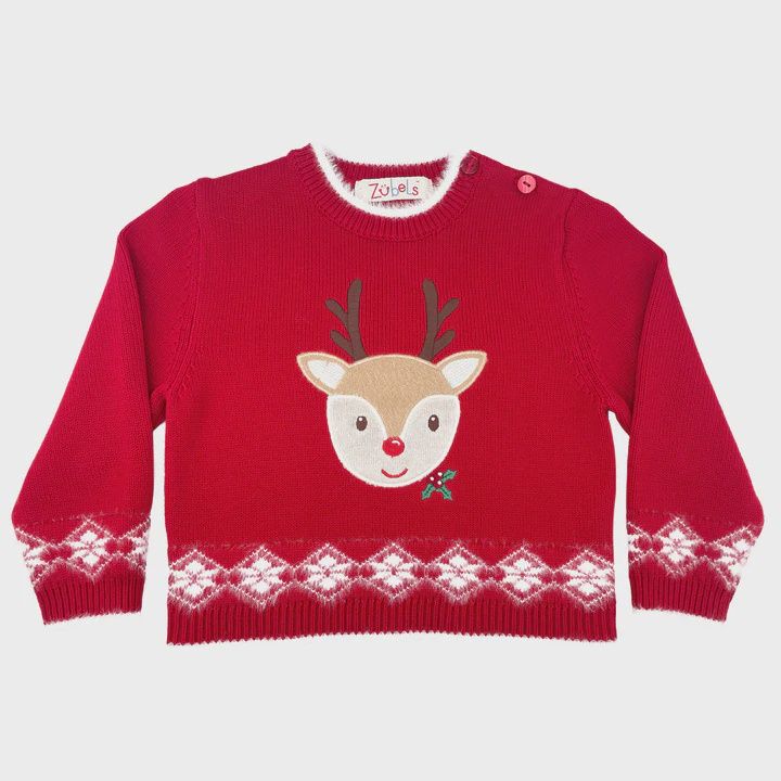 Reindeer Face Knit Sweater