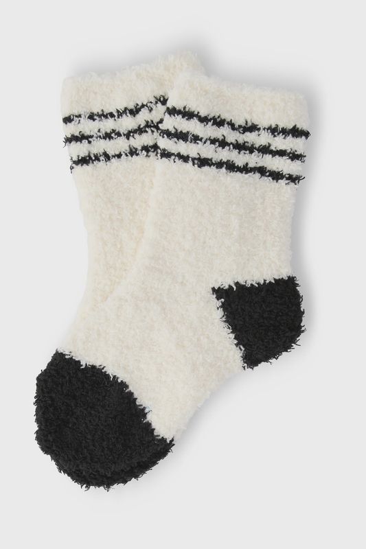 Cozy Socks - Coconut/Black Sporty