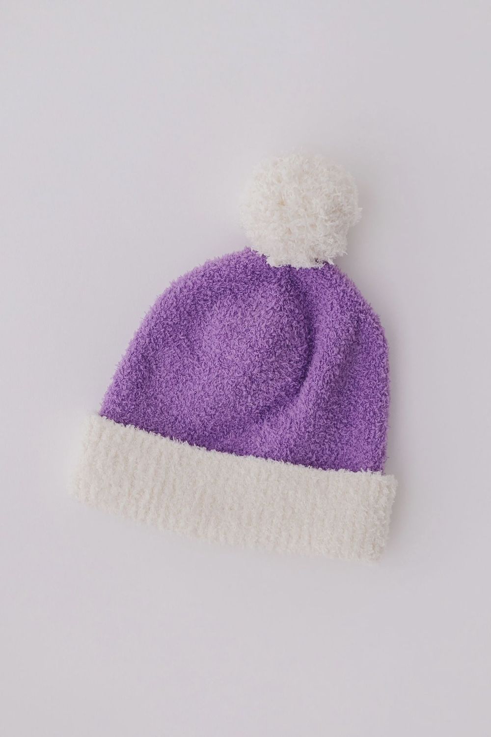 Cozy Pom Beanie - Lilac/Coconut