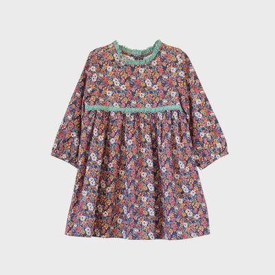 Priya Dress with Lace Trim - Garden Confetti Priya Dress with Lace Trim - Garden Confetti