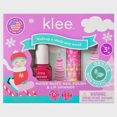 Water-Based Nail Polish and Lip Shimmer Set - Holiday Angels' Skates