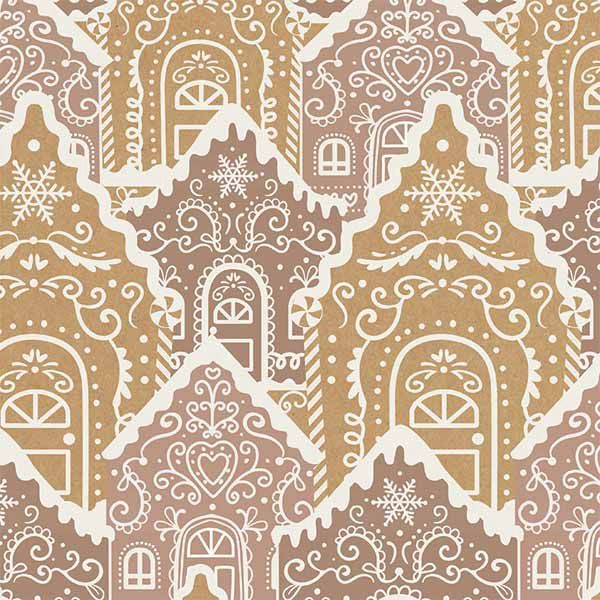 Free Gift Wrap - Gingerbread Cottage (Holiday)