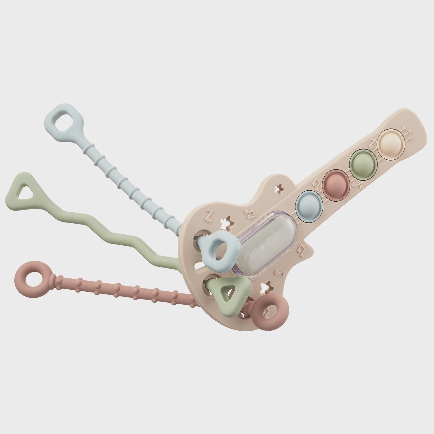 Guitar Shaped Sensory Pull &amp; Teether Activity Toy