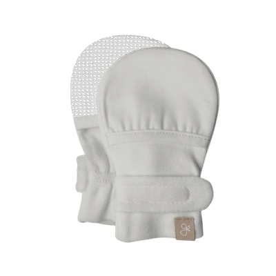 Baby Organic Stay-On Mitts - Cloud