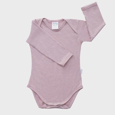 Long Sleeve Merino Bodysuit - Blush