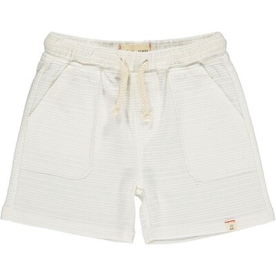 Boys Ribbed Shorts - White