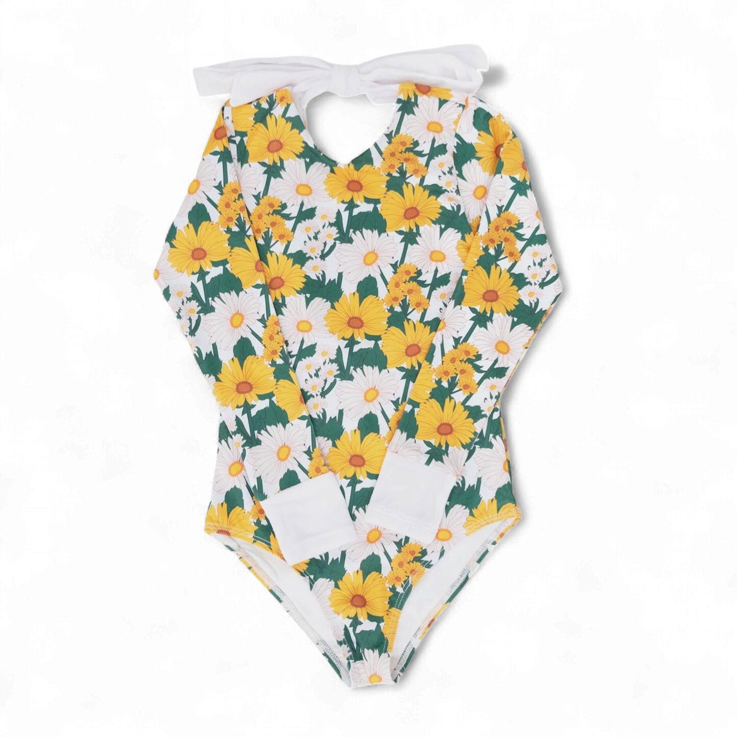 Girls Long Sleeve One-Piece - Hamptons Floral