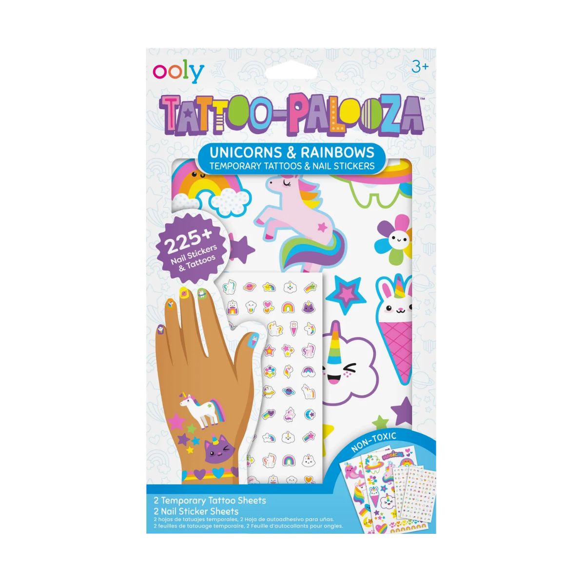 Temporary Tattoos &amp; Nail Stickers - Unicorns &amp; Rainbows