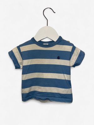 Used - Petit Bateau - Short Sleeve Top - 6M - PWE3971