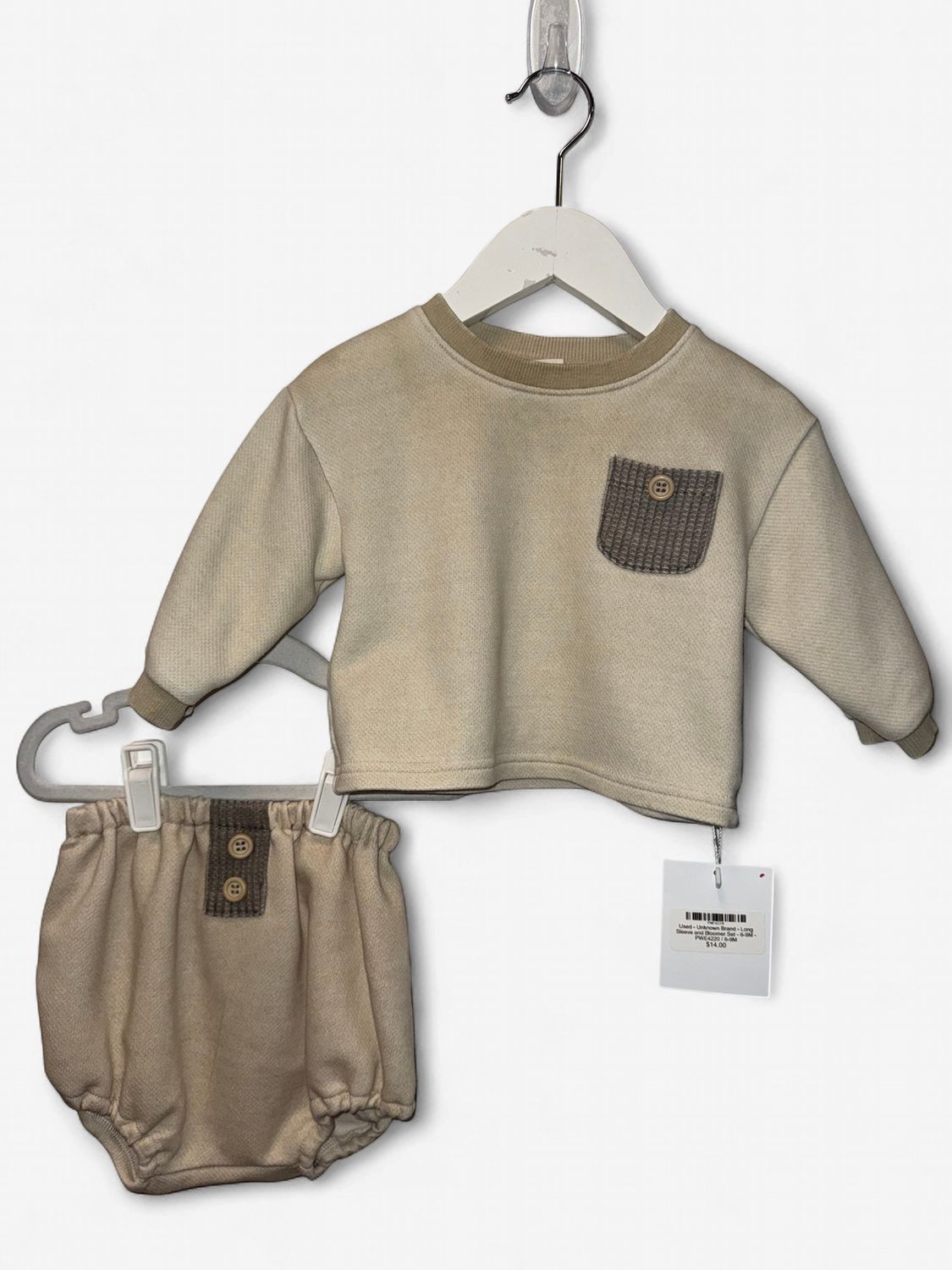 Used - Unknown Brand - Long Sleeve and Bloomer Set - 6-9M - PWE4220