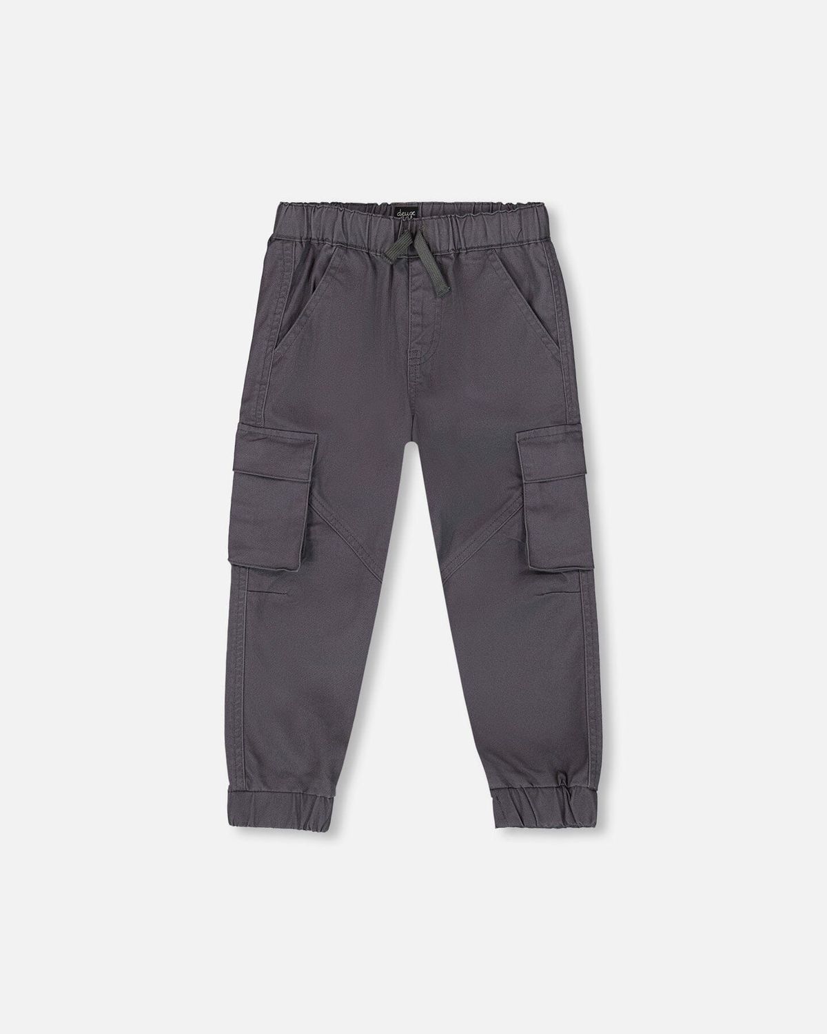 Boys' Twill Jogger Cargo Pants Dark Gray