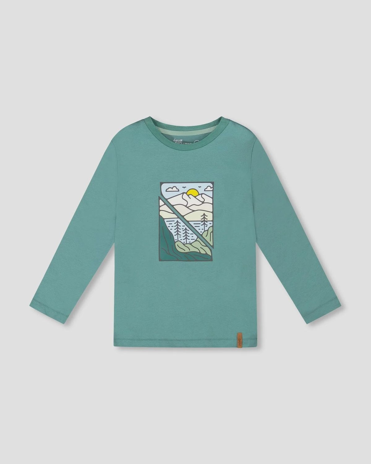Boys' Long Sleeve Cotton Jersey Tee Shirt Sage Green