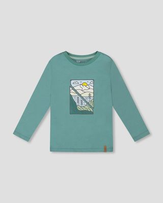 Boys' Long Sleeve Cotton Jersey Tee Shirt Sage Green