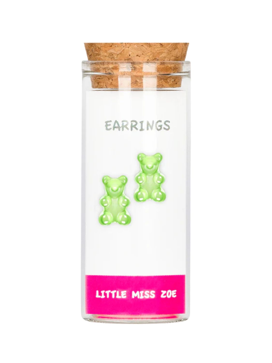 Stud Earrings - Green Yummy Bear