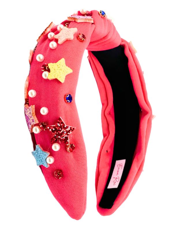 Star Knotted Headband - Pink
