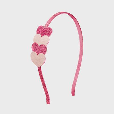 Pink Sparkle Hearts Valentine's Day Headband