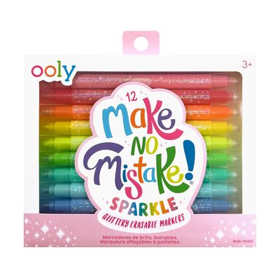 Make No Mistake! Sparkle Glittery Erasable Markers - Set of 12