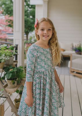 Emile Dress - Wildflower Grid
