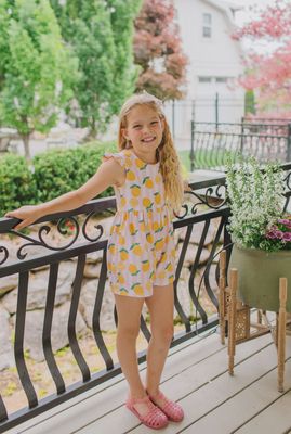 Macie Romper - Lemonade