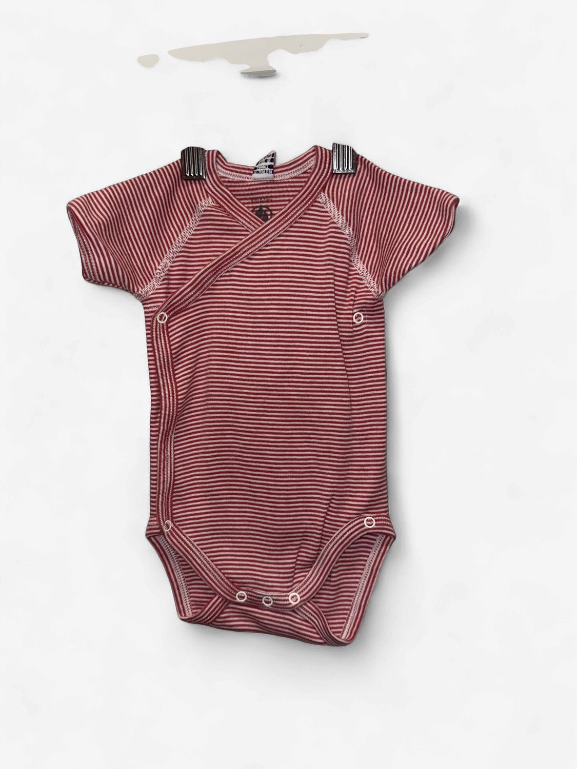 Used - Petit Bateau - Short Sleeve Onesies - 6M - PWE4760