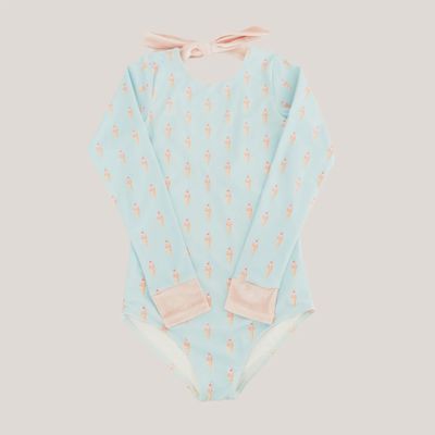 Girls Long Sleeve One-Piece - Cherry Sundae