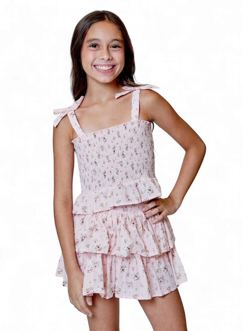 Cotton Tank - Pink Floral Combo