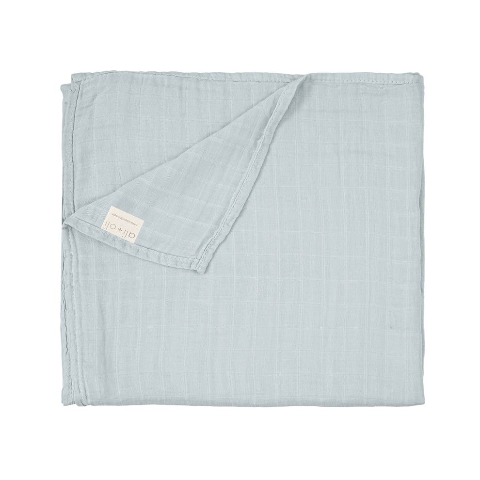 Muslin Swaddle Blanket - Misty Sky