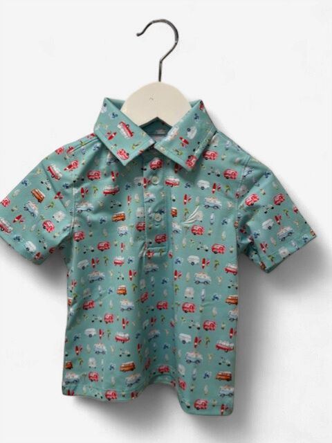 Boys Performance Polo - Beach