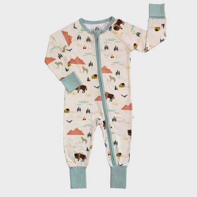 Baby Convertible Zip Pajama - On the Ranch