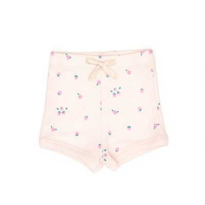 Ribbed Short - Light Pink Strawberries