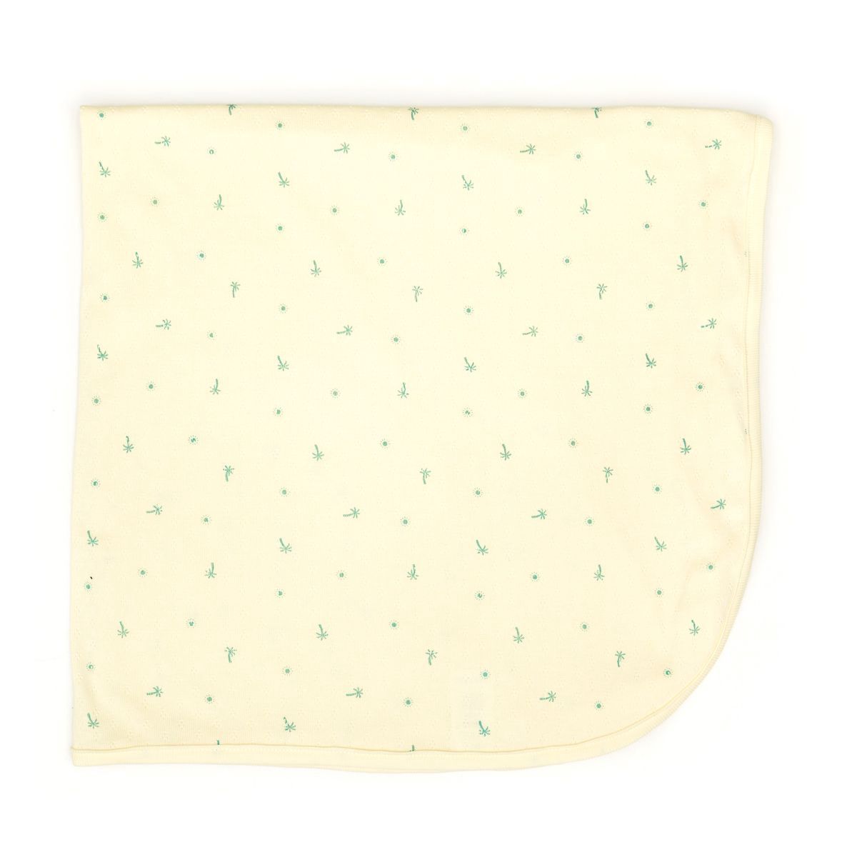 Pointelle Blanket - Wax Yellow Little Palms