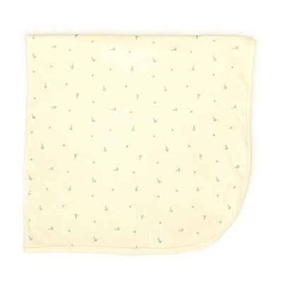 Pointelle Blanket - Wax Yellow Little Palms