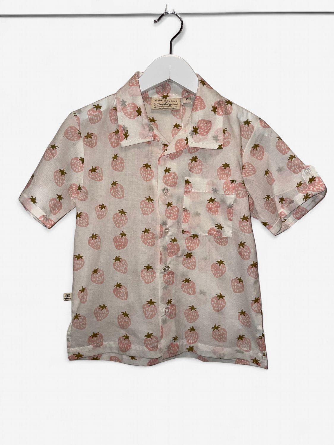 Boys Short Sleeve Shirt - Strawberry