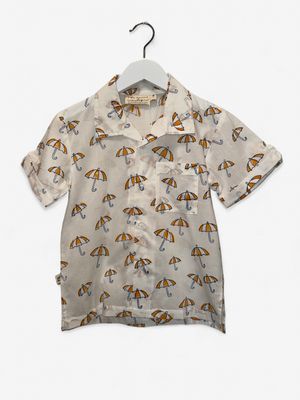 Boys Short Sleeve Shirt - Umbrella