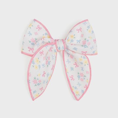 Sweet Floral Bow Clip