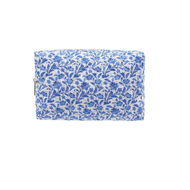 Cosmetic Bag - Blue Flowers