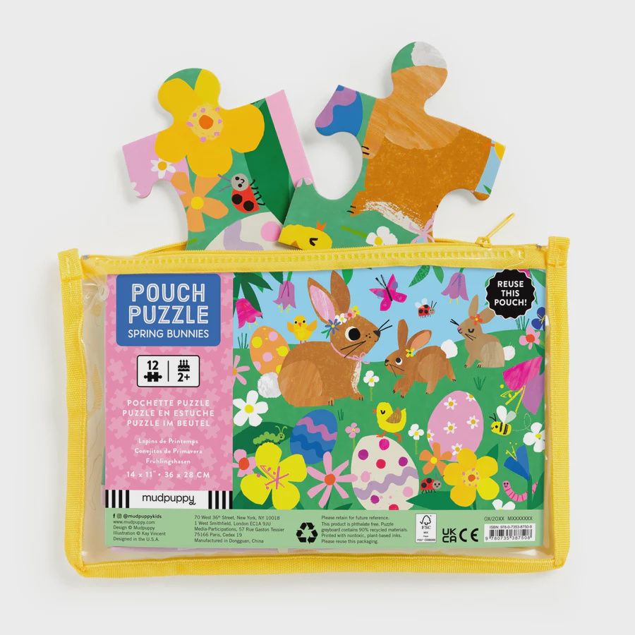 Spring Bunnies 12 Piece Pouch Puzzle