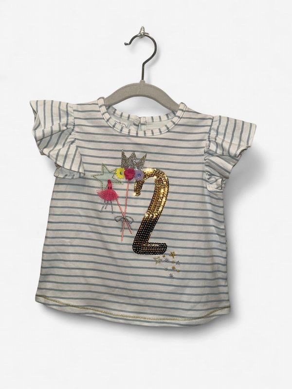 New with Tags - Mud Pie - Short Sleeve Top - 2Y - PWE5008