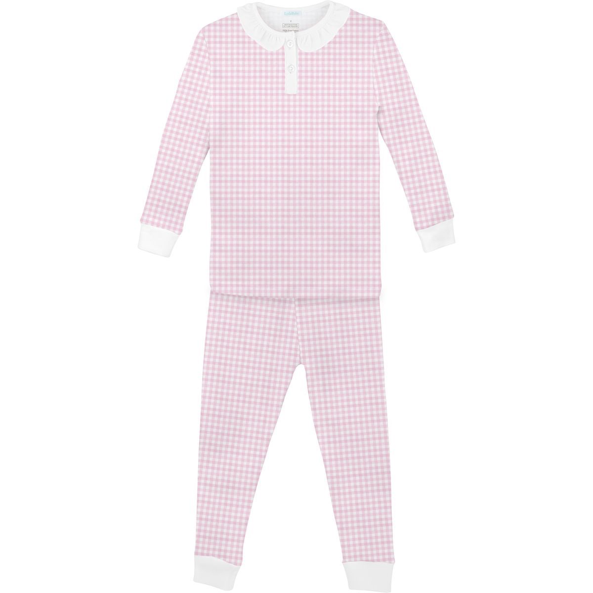 Pima Cotton Pajama Set - Pink Gingham