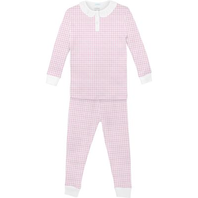 Pima Cotton Pajama Set - Pink Gingham