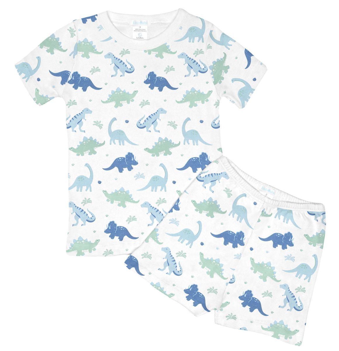 Pima Cotton Pajama Set - Dinos