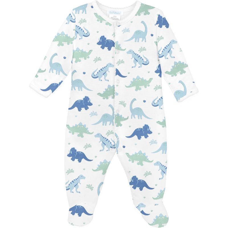 Pima Cotton Footed Onesie - Dinos