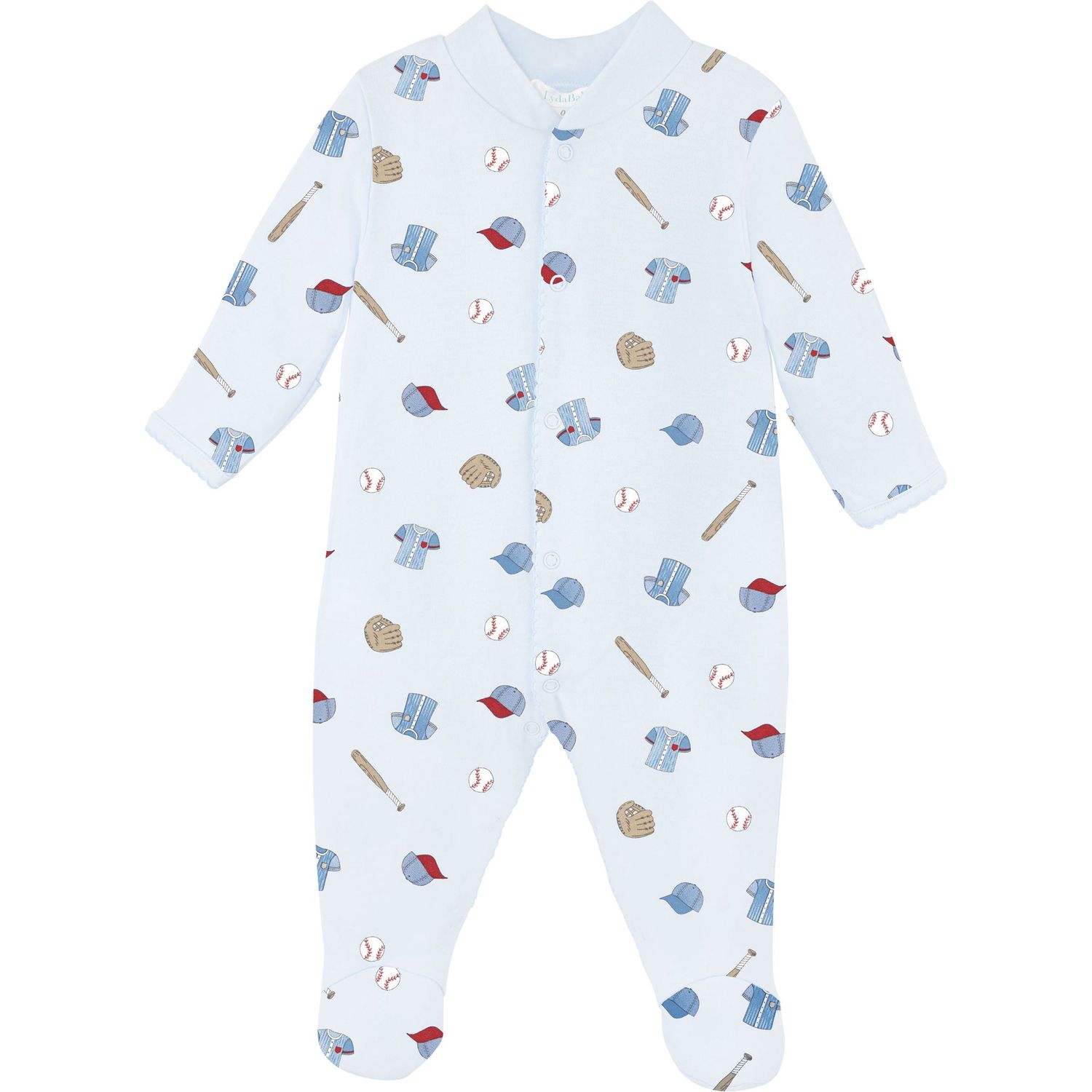 Pima Cotton Footed Onesie - Baseball