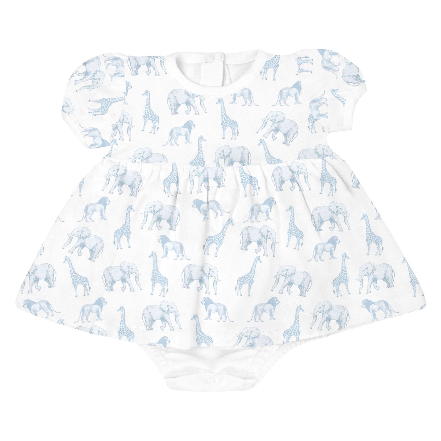 Pima Cotton Dress - Safari Blue